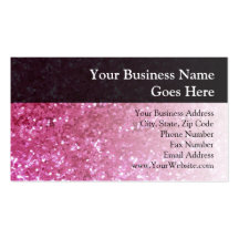 Hot Pink Glitter Look Business Card Templates