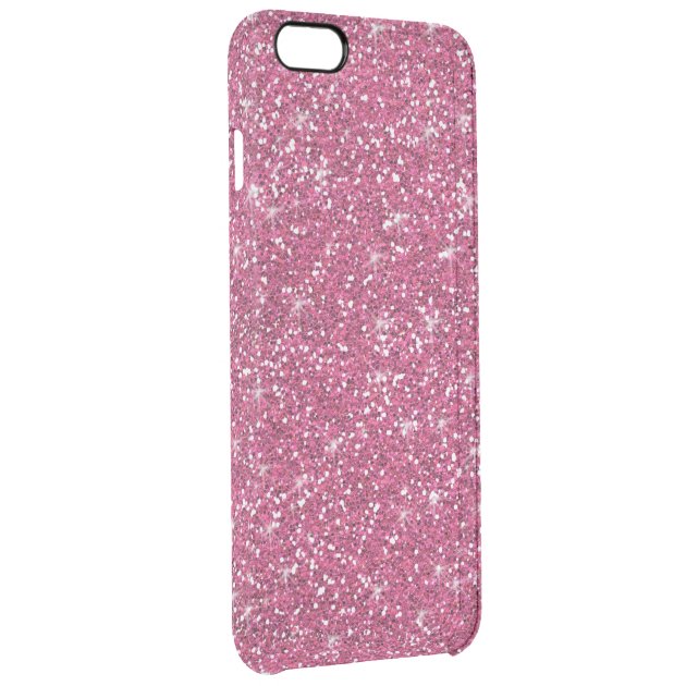 Hot Pink Glitter Printed Uncommon Clearlyâ„¢ Deflector iPhone 6 Plus Case-2