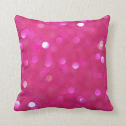 Hot pink glitter sparkly sparkles pillow cushion