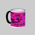 Hot Pink Graffiti Mug mugs