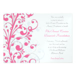 Hot Pink, Grey, & White Fundraiser Invitation