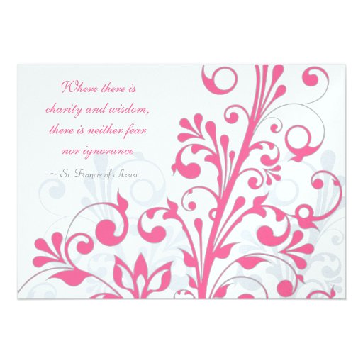 Hot Pink, Grey, & White Fundraiser Invitation