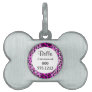 Hot Pink Grunge Leopard Pet Identity Tag