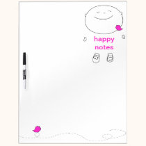 Hot Pink Happy Notes - Dry Erase Board - Large dry erase boards