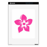 Hot Pink Hawaiian Flower Skin For The iPad