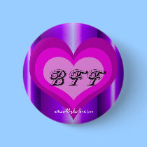 hot pink heart Best Friends Forever buttons
