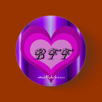 hot pink heart Best Friends Forever buttons