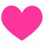 Hot Pink Heart Magnet Photo Sculpture