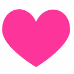 Hot Pink Heart Magnet Photo Sculpture