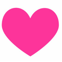 Hot Pink Heart Magnet photo sculptures