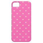 Hot Pink Hearts Pattern iPhone 5 Case