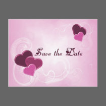 Hot Pink Hearts Postcard