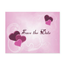 Hot Pink Hearts Postcard