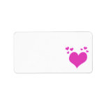 Hot Pink Hearts Valentine's Day Wedding etc Custom Address Label