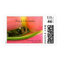 Hot Pink Heliconia Exotic Tropical Wedding Postage postage