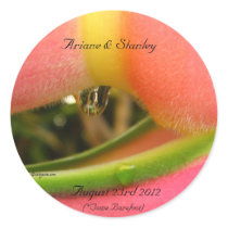 Hot Pink Heliconia Tropical Flowers Envelope Seals stickers