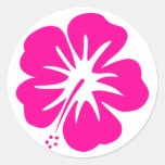 Hot Pink Hibiscus Stickers