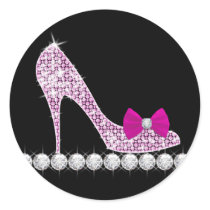 Hot Pink High Heel Shoe Stickers stickers