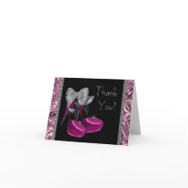 Hot Pink High Heels Thank You Card
