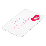 Hot Pink I Love Cupcakes Magnet magnets