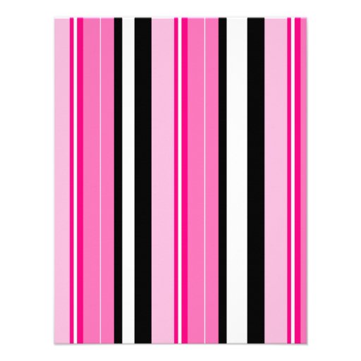 Hot Pink Ice Skating Birthday Party - Pink Stripe Invites