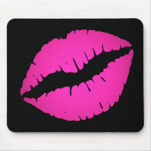 Hot Pink Kiss Mousepad