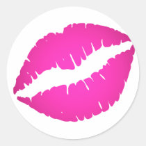 Hot Pink Kiss stickers
