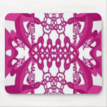 Hot Pink Lace Fractal Mousepad