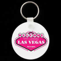 HOT PINK Las Vegas Sign Keychain