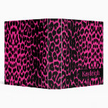 Hot Pink Leopard Personalized Binder binders