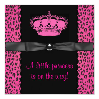 Pink Leopard Baby Shower Invitations & Announcements | Zazzle