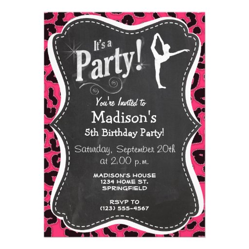 Hot Pink Leopard Print; Ballet Dancer Announcement