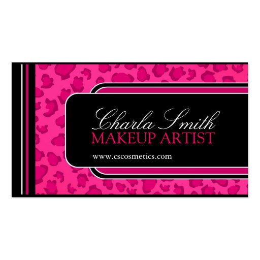 Hot Pink Leopard Print  Business Card