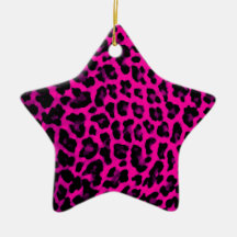 Hot Pink Leopard Print Christmas Ornament