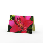 Hot Pink Lily  Wedding Invitation Greeting Card