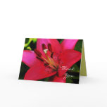 Hot Pink Lily  Wedding Thank You Cards