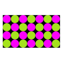 Hot Pink & Lime Green Polka Dots business cards by Pupitmiser Hot Pink & Lime Green Polka Dots business cards