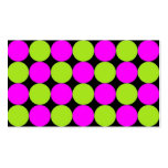 Hot Pink &amp; Lime Green Polka Dots Business Card
