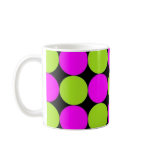 Hot Pink & Lime Green Polka Dots mugs