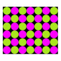 Hot Pink & Lime Green Polka Dots posters