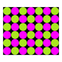 Hot Pink & Lime Green Polka Dots posters by Pupitmiser Hot Pink & Lime Green Polka Dots posters