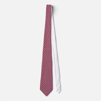 This tie has hot pink and lime green tiny polka dots for 