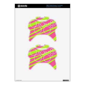 Hot Pink Lime Green Zebra Stripes Pattern Skins musicskins_skin