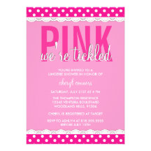 Hot Pink Lingerie Shower Invitation