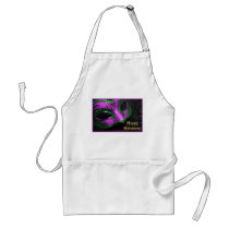 Hot Pink Masquerade Mask Halloween Kitchen Apron