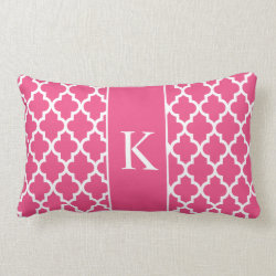 Hot Pink Moroccan Custom Monogram Pillow