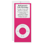 Hot Pink MP3 Player iParty Birthday Party Announcements