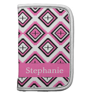 Hot Pink Navajo Inspired Pattern Folio Planner