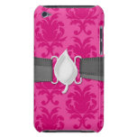 hot pink on pink chic damask pattern iPod touch cover