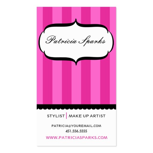 Hot Pink Parlour Business Card (front side)